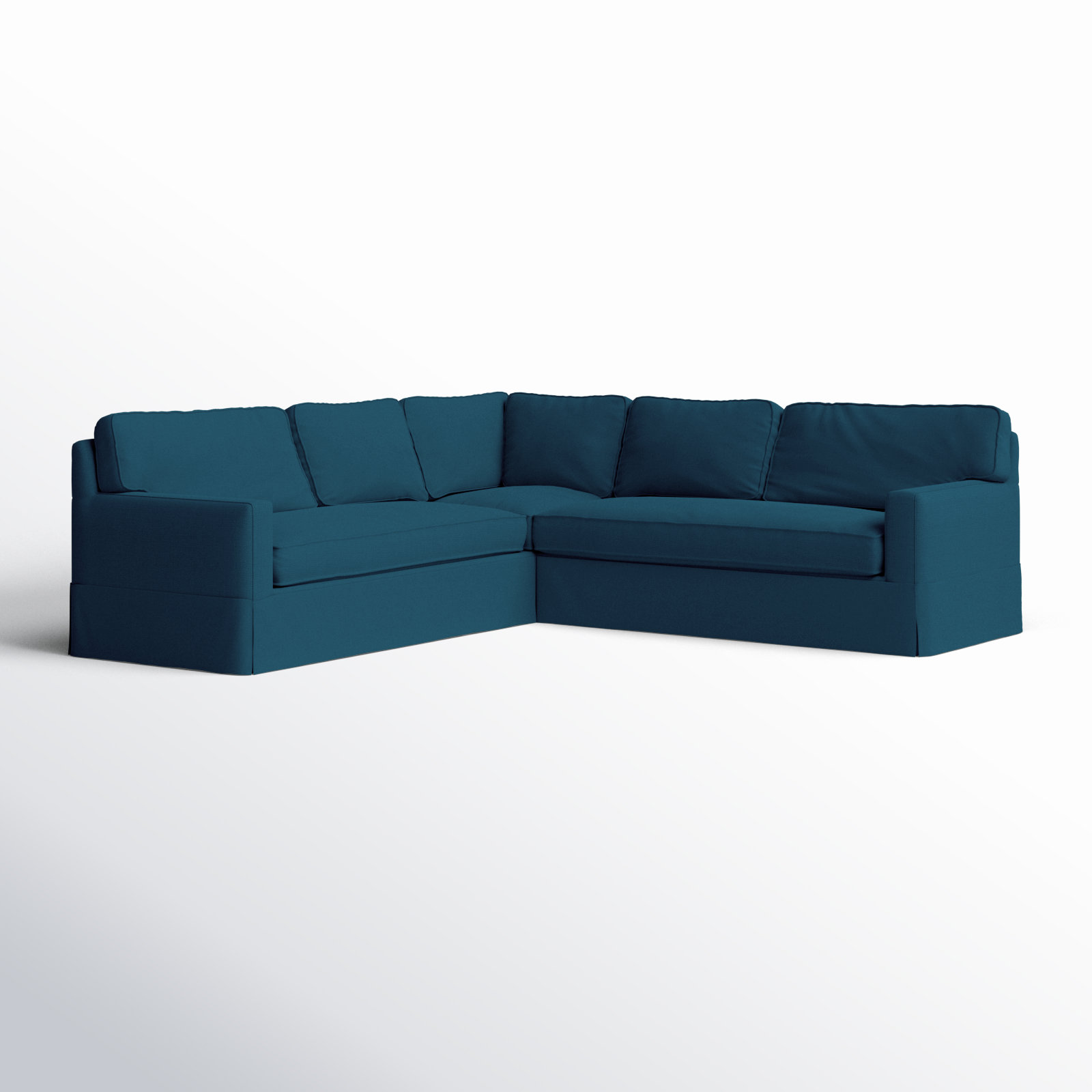 Taylor Slipcovered L-Sectional, Bayou Midnight Canvas