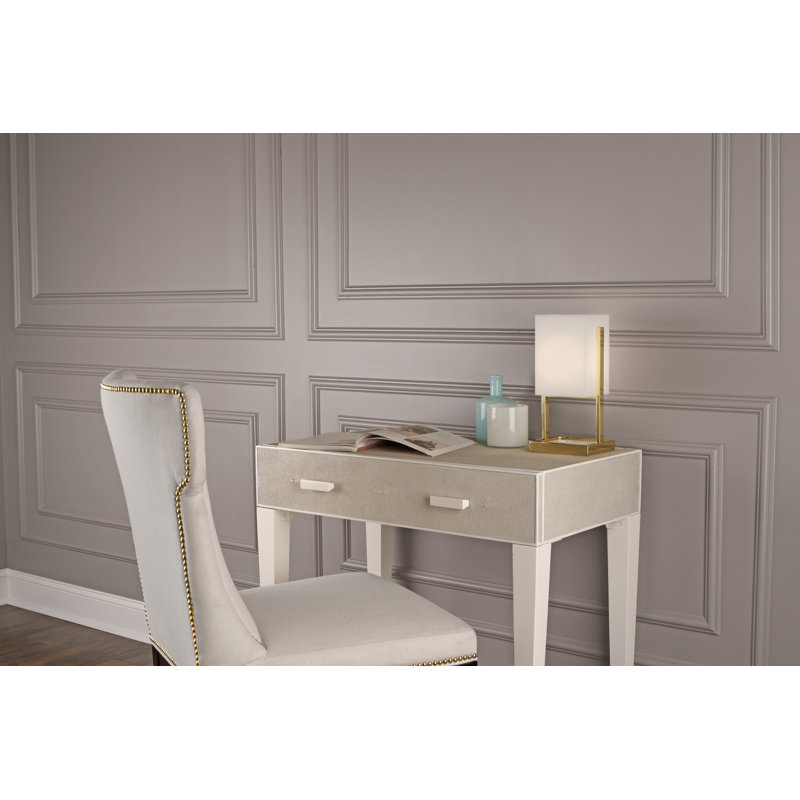 Nikole Table Lamp, Modern Brass/White Marble