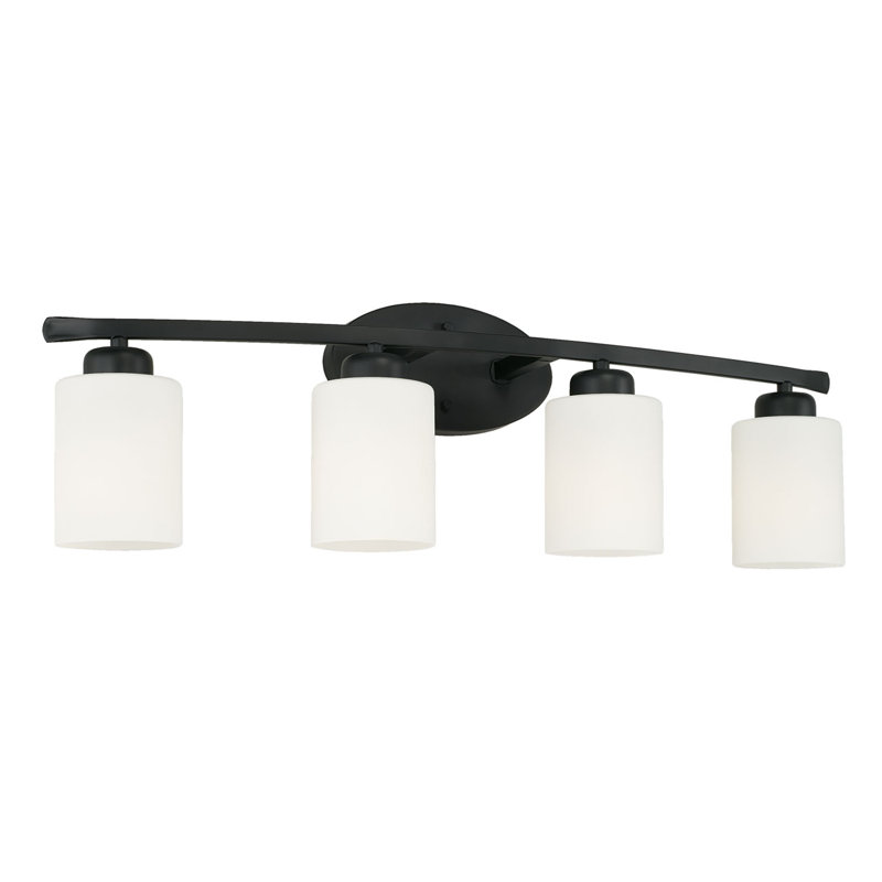 Éclairage pour meuble-lavabo à intensité variable Dixon, Noir mat, 4