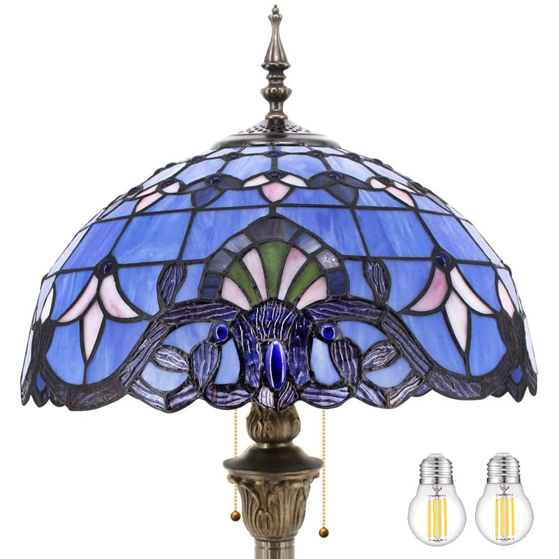 Tiffany Floor Lamp Base Only For 16-24 Inch Bronze Resin Base(Lampshade not included, only base)