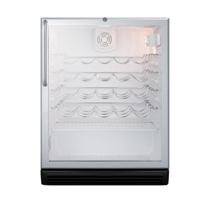 Summit Appliance Single Zone 23.63'' Built-In 36 Bottle Wine Refrigerator with Reversible Door