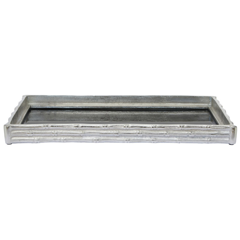 Addalyne Glass Tray, Silver