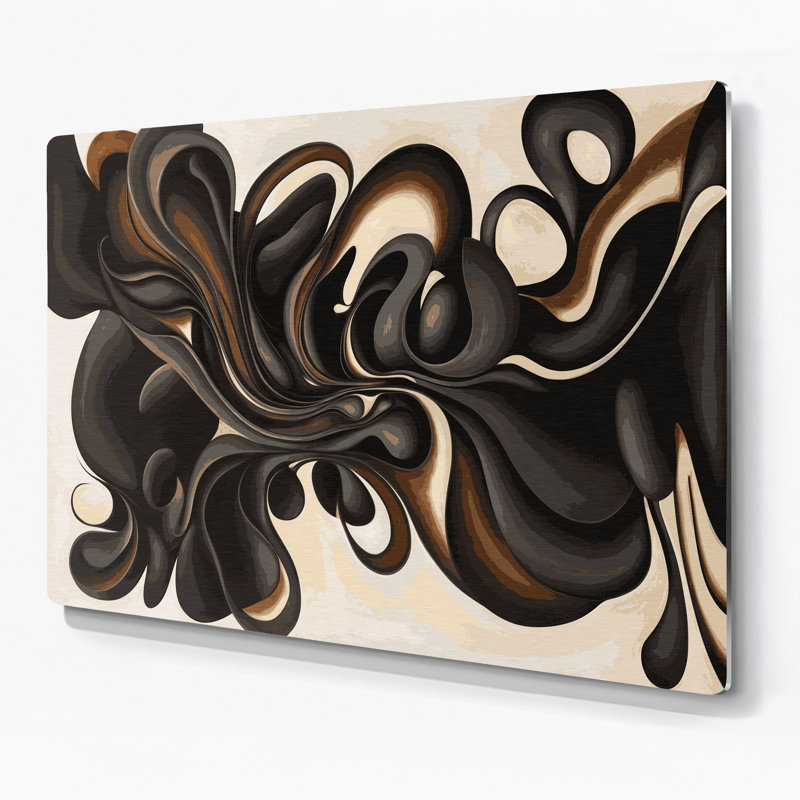 «Biomorphic Abstraction 20», art mural en métal brun, H 12 po x l 18 po
