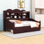Lit de jour simple en bois 2 tiroirs avec tablettes intégrées-819231959