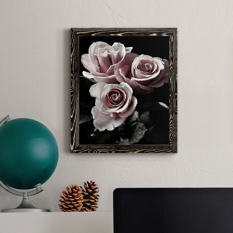 Toile encadrée rose I-Premium - prêt à accrocher, Cadre noir, H 44 po x l 31 po x P 1 po