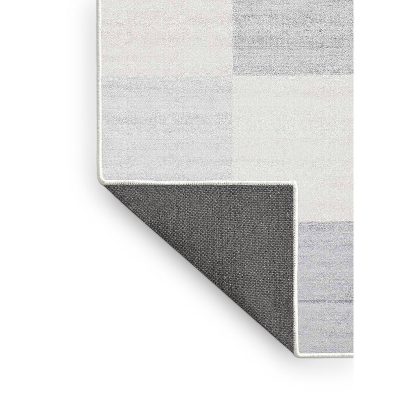 Tapis gris/rose/rouge contemporain, Rectangle 4 pi x 6 pi