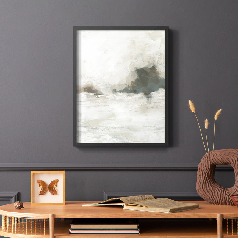 Horizon Break II, reproduction encadrée - bois massif, H 14 po x l 11 po, Noir