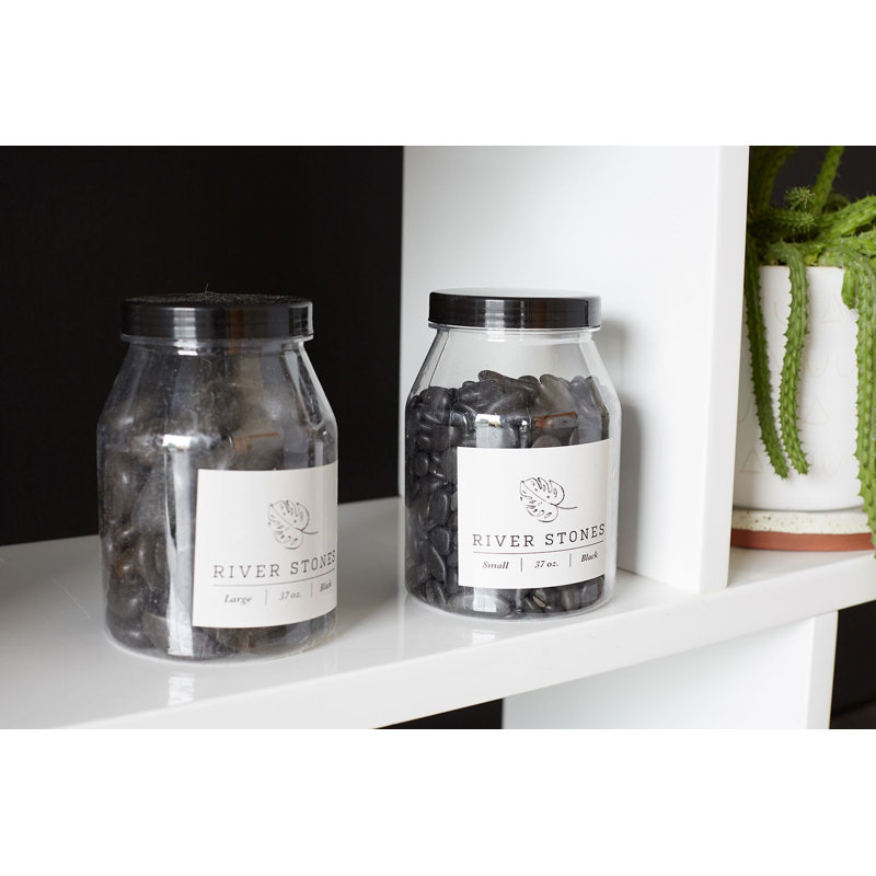 Nohr River Stones, Noir, H 6,5 po x l 4,5 po x P 4,5 po