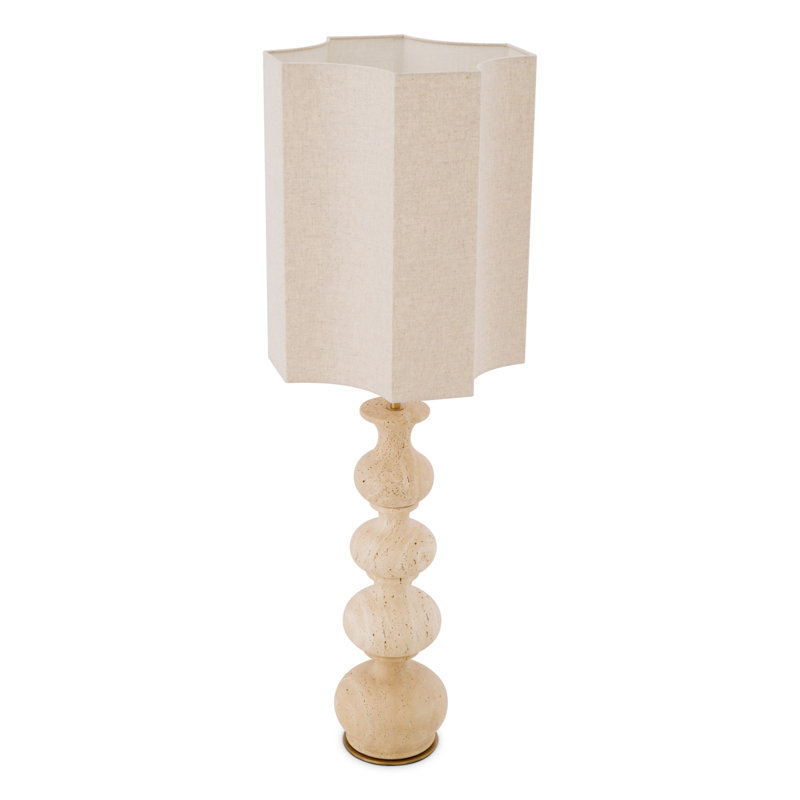 Table Lamp Mabel Travertine Excl Shade