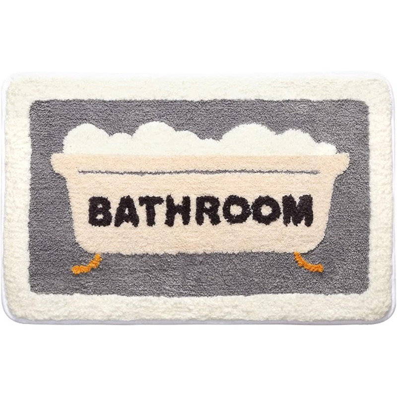 Bath Mat Rugs, Super Absorbent Floor Mat, Water Absorption And Quick Drying, Non Slip Carpet For Bathroom Entrance Door, Soft Comfortable, Shower Rug With Rubber Backing
