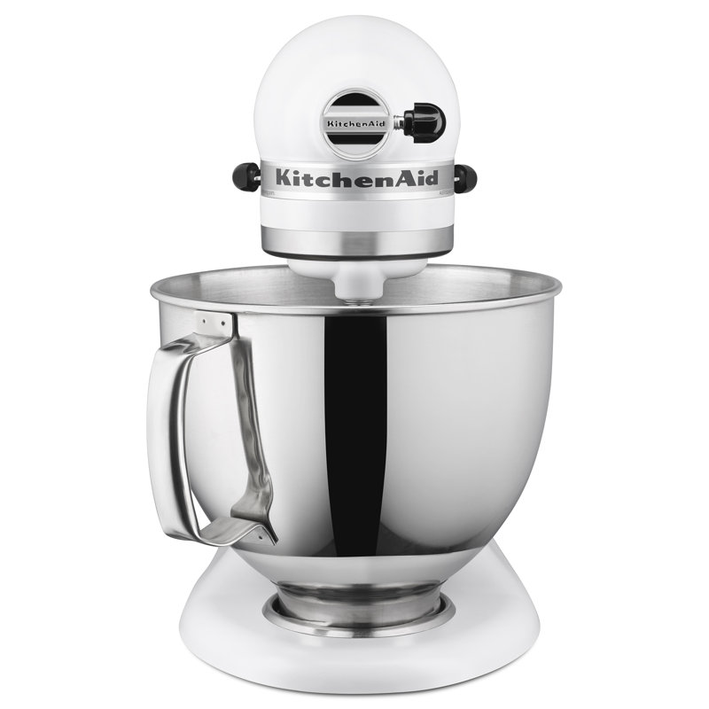 Batteur sur socle à tête inclinable de 5 pte Artisan® de KitchenAid®, Blanc porcelaine