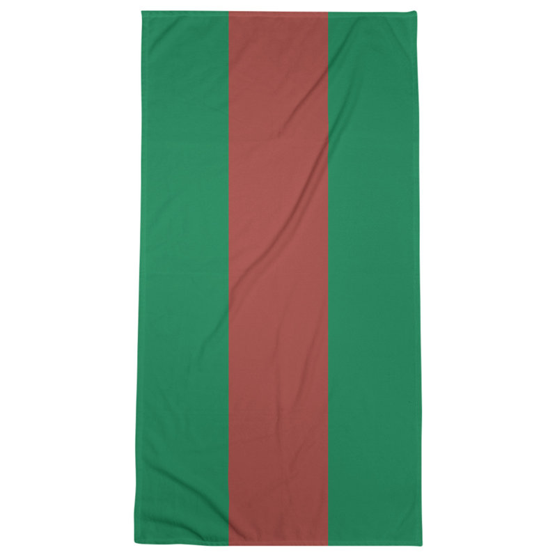 Lightweight Beach Towel, Green/Gold/Green