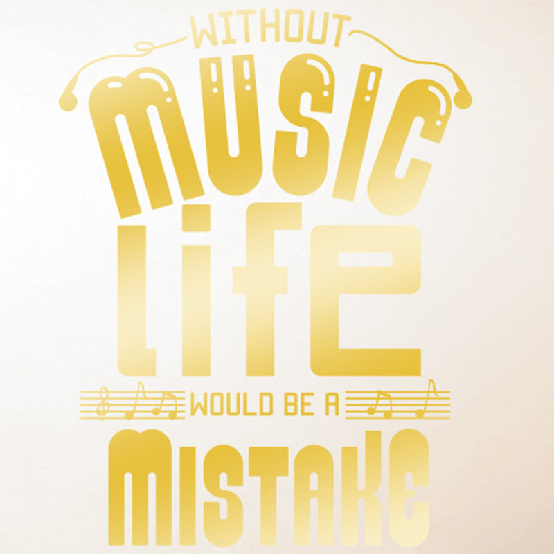 Wall Decal, Shiny Gold