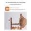 Portemanteau autoportant en bois massif de 23,6 pouces de large avec assemblage facile, écologique pour le salon d'entrée de chambre à coucher, finition noyer