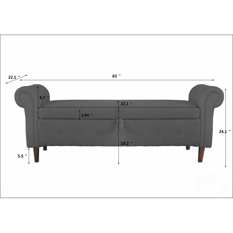 Multifunctional Storage Rectangular Sofa Stool