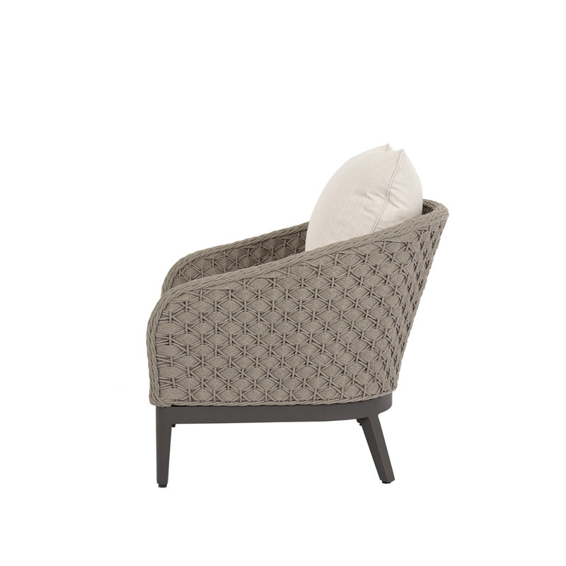 Marbella Outdoor Lounge Chair, Echo Ash Sunbrella®