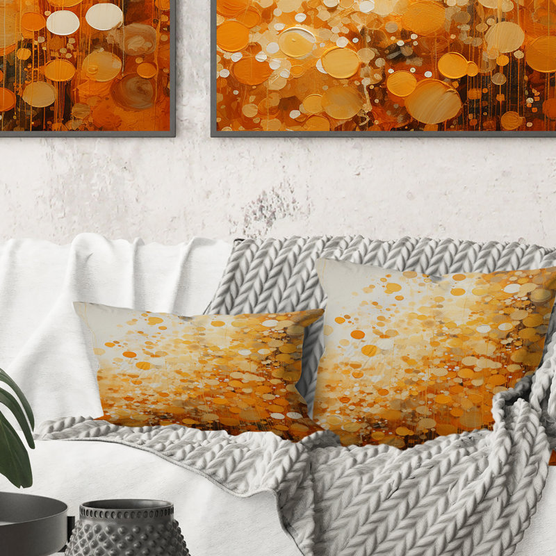 Coussin Golden Harvest II - Abstract Landscape