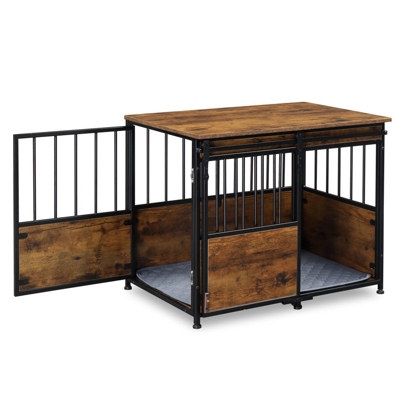 Table de bout pour chien avec cage pour chien