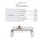 Weissport Rectangular White Marble Glass And Metal Coffee Table - Elegant Bevelled Edge Finish