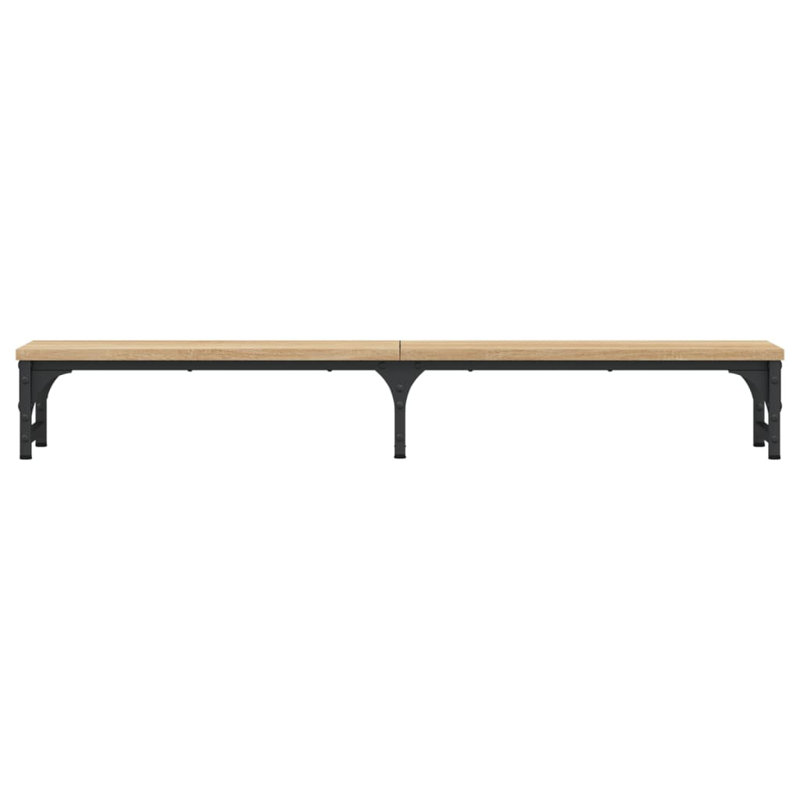 vidaXL Monitor Stand Desktop Laptop Computer Screen Riser Engineered Wood, 15.5cm H x 41.3cm W x 23cm D, Smoked Oak