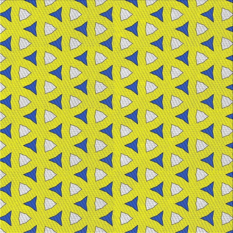Tapis jaune / bleu Power Loom, Rectangle 5 pi x 7 pi