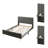 Velvet Upholstered Platform Bed Set With Bedside Panel Nightstand, No Box Spring Needed-326599747-326599744-326398833