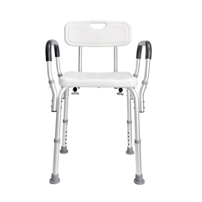Shower Chair, Shower Seat with Back, Adjustable Height Shower Stool, Shower Chair for Inside Shower Bathtub, Non-slip Bathroom Bench Bath Chair for Elderly Disabled Handicap, 350 LBS Capacity