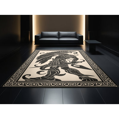 Tapis damassé classique Bedford Obsidian Blade Warrior