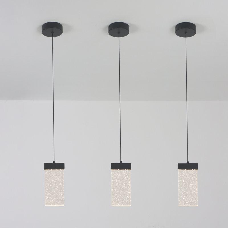 Luminaire suspendu DEL moderne en cristal 3000K