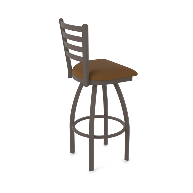 Tabouret pivotant Jackie, Bronze, Vinyle - chaume Canter, Très grand (siège d'une hauteur de 36 po)
