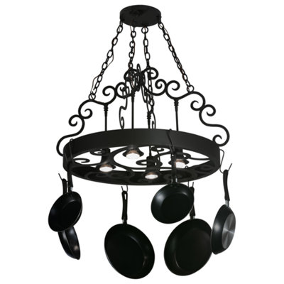 Steel Handcrafted Round Hanging Pot Rack