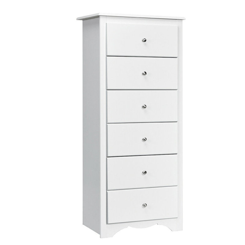 Badamo 23.5'' W 6 - Drawer Dresser, White