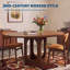 Table de salle à manger extensible avec compartiment de rangement dissimulé intégré, finition facile à nettoyer, meuble de salle à manger peu encombrant, montage facile, brun-226957562