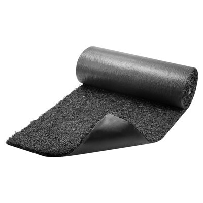 Rubber Mulch Mat Roll, 96 x 24 in Recycled Rubber Mulch Mat, 0.5 Thick Cuttable, Reduced Weed Growth, Natural-Looking Weed Barrier Mat, Permanent Walkway Pathway for Landscaping