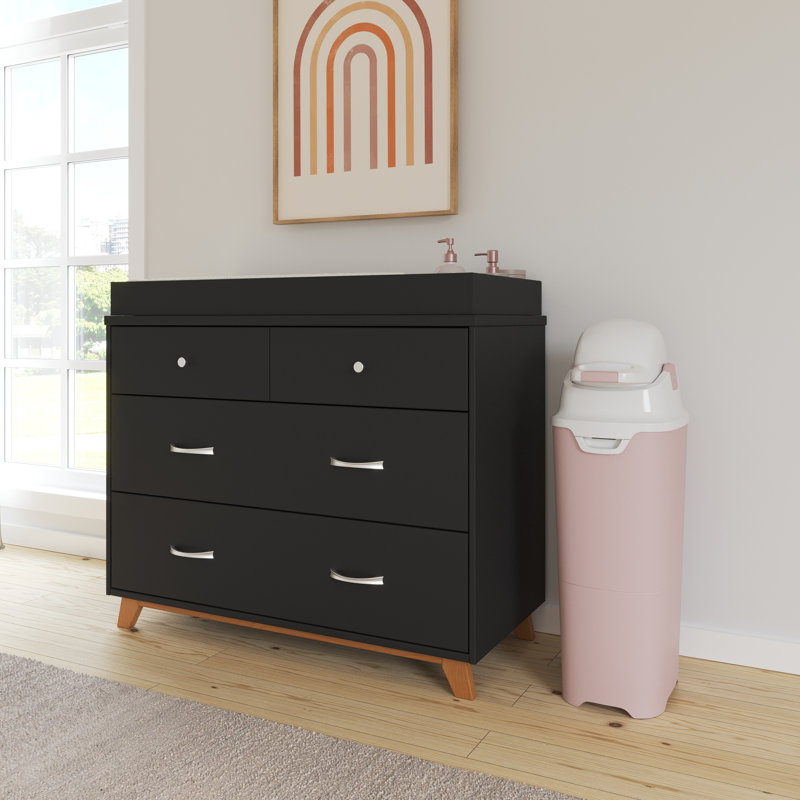 Foundations Tall Diaper Pail, Pink, 33" H x 15" W x 11" D
