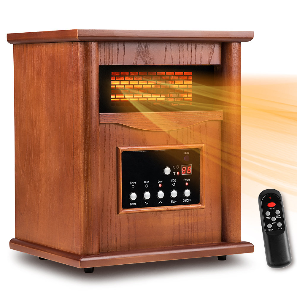 Redkey 1500 Watt Watt 5100 BTU BTU Electric High Efficiency Cabinet Space  Heater with Adjustable Thermostat , Remote Included - Wayfair Canada