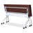Preference Rectangle Flip Top Training Table with Casters and Modesty Panel and Cable Management-20685597