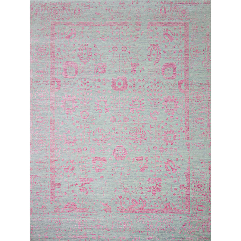 Oriental Area Rug in Pink, Rectangle 8' x 10'