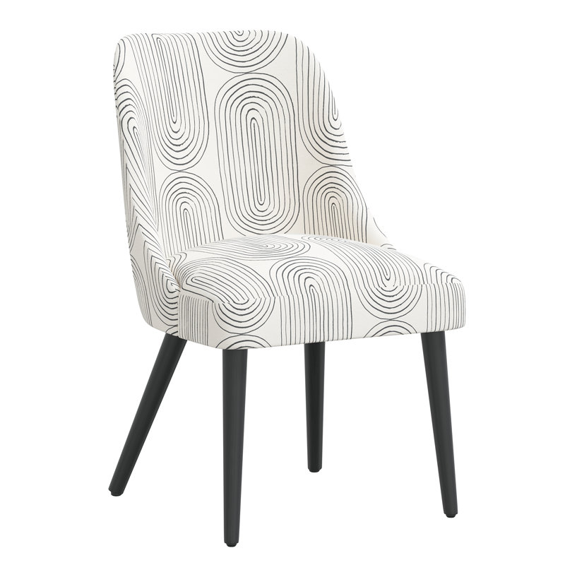 Lozelle Solid Wood Chair, Black Wood, Oblong Slate