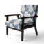 Chaise d'appoint florale Cobalt-6885778