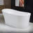 67" x 32" Freestanding Soaking Acrylic Single Slipper Bathtub with Reversible Drain-56335180