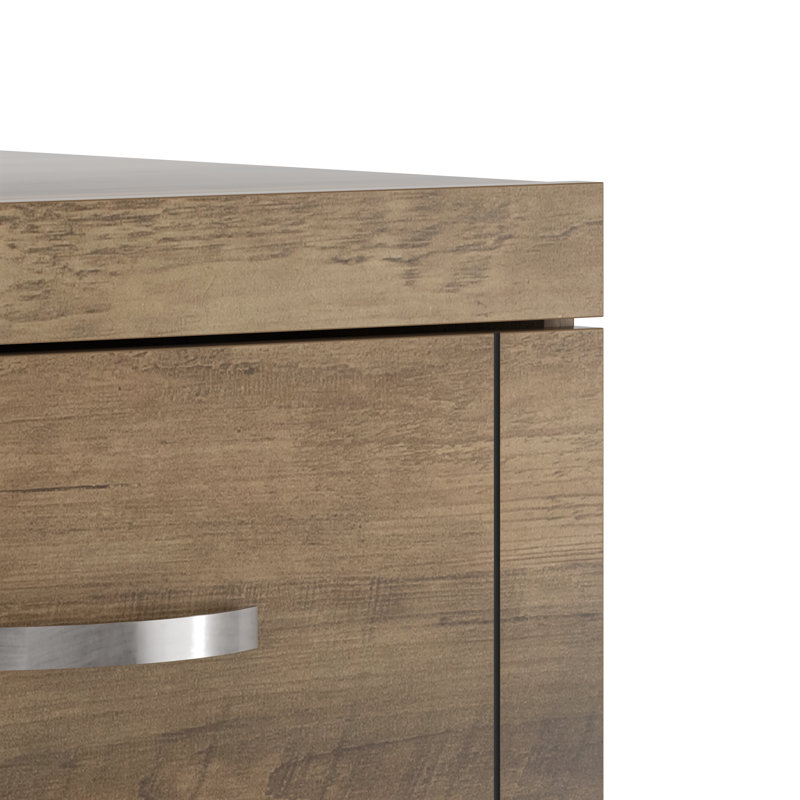 Avigail 20.31" 2 Drawer Nightstand, Knotty Oak, Set of 2