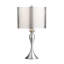 Ensemble de 2 lampes de table en acier avec abat-jour double tambour en métal sur lin-1776437599
