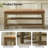 Upholstered Storage Bench with 2-Tier Shoe Rack-2009229107