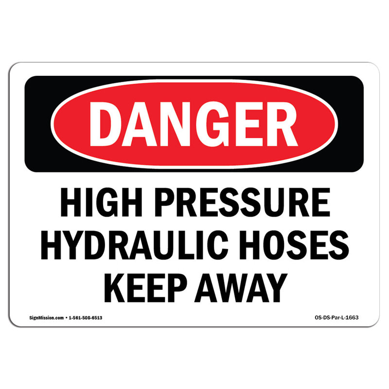 Danger Sign, 18" H x 24" W x 0.1" D