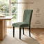 Chaises de salle à manger rembourrées Parsons (ensemble de 2) - Siège en tissu avec pieds en bois massif, chaises d'appoint de cuisine modernes-243576626