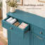 Armoire à poubelle basculante, en bois, 75 litres, autoportante - Bleu lac-136170846