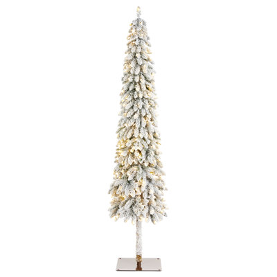 Pre-Lit Flocked Artificial Christmas Tree With Lights