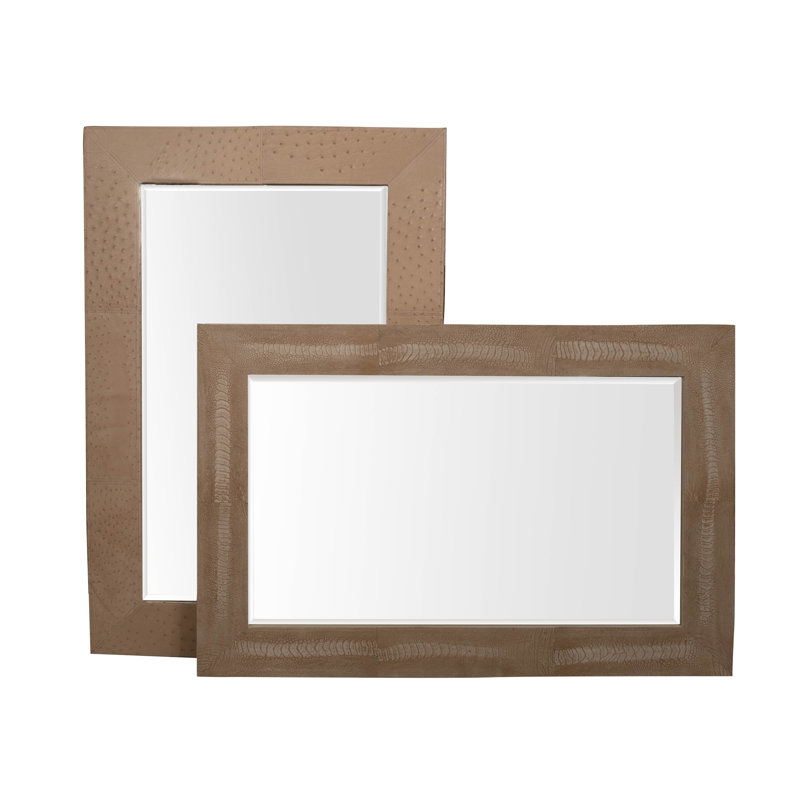 Genuine Shin Leather Accent Mirror