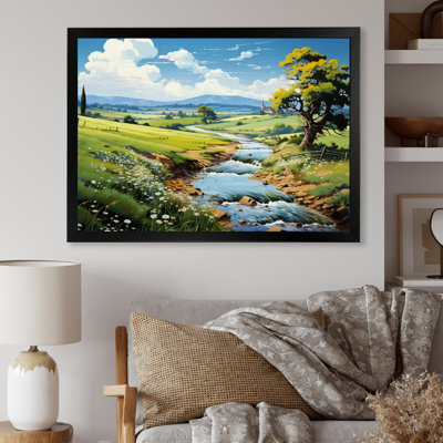 Countryside River Reflections I, reproduction d'art sur toile